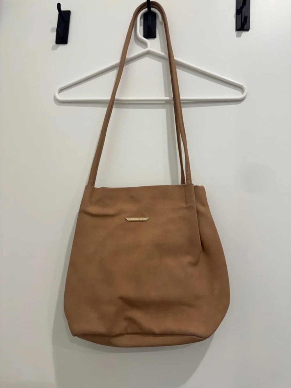 Classic Tan Shoulder Tote Bag
